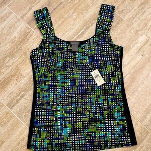 NWT Ann Taylor blue green Satin Cami - size S